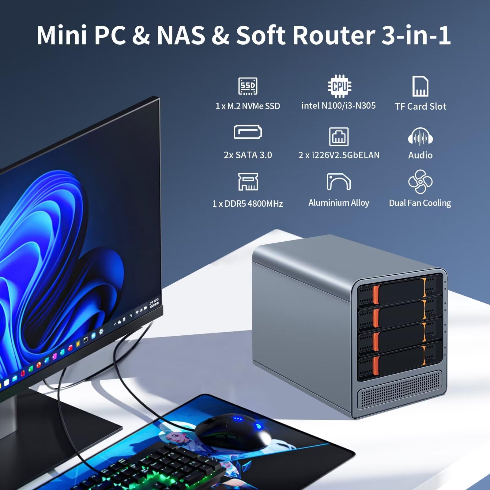 ミニPC（NAS、OPENWRTなど） Amazon.com: Nanopi R5S Computer Mini Routers OpenWRT with Three